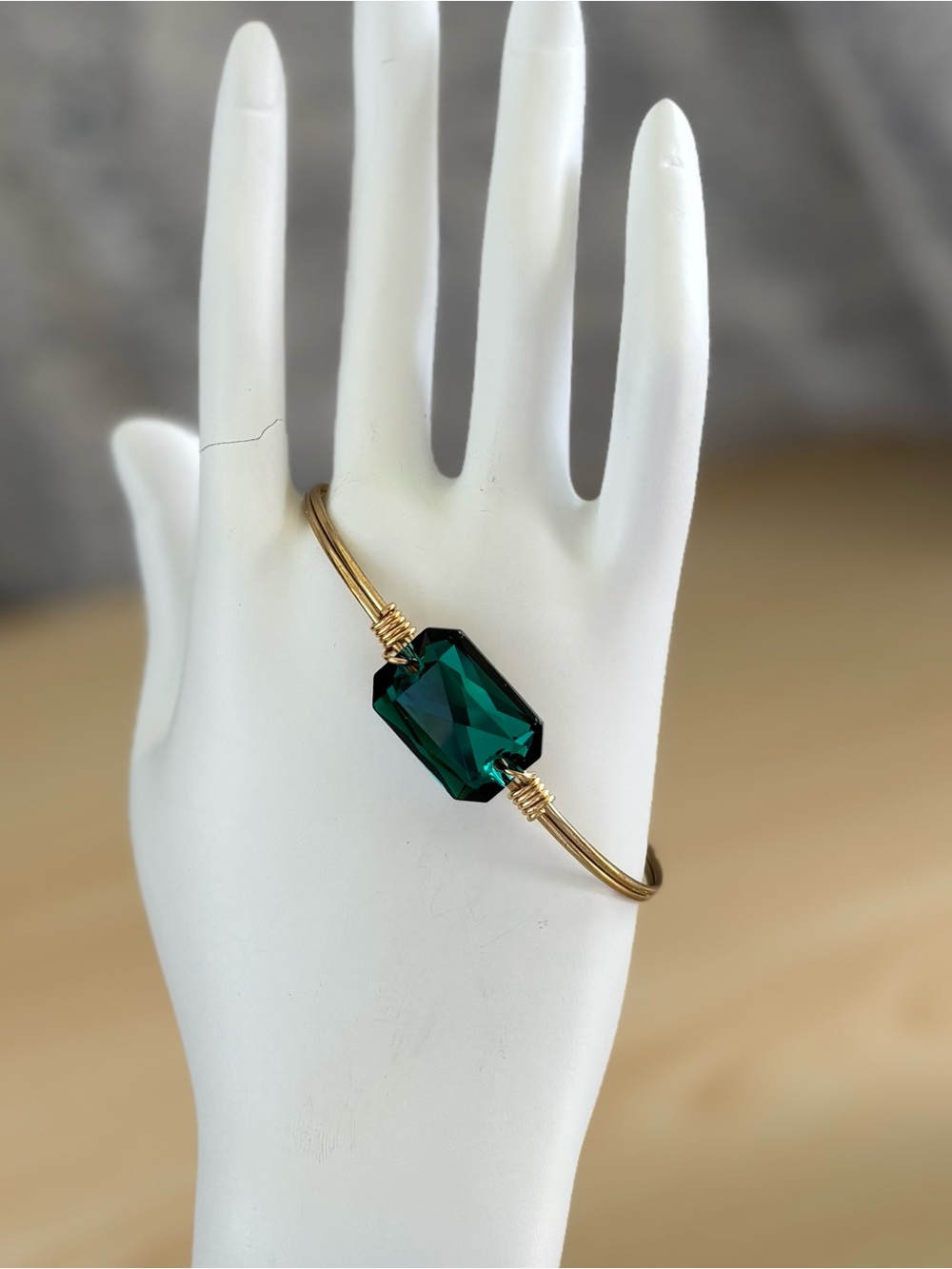 Luca + Danni Dylan Bangle Bracelet Emerald Green